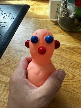 Panic Pete Stress ball Sqeeze toy classic orange